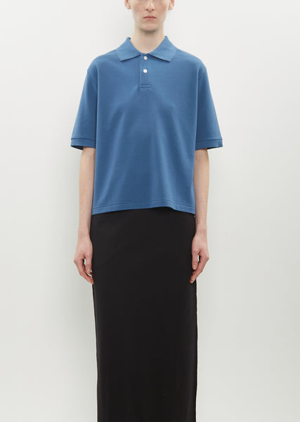 Cotton Pique Polo — Deep Blue – La Garçonne