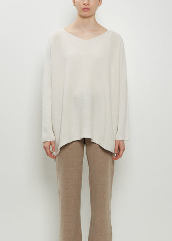 Cashmere Oversized Boatneck — Oatmeal