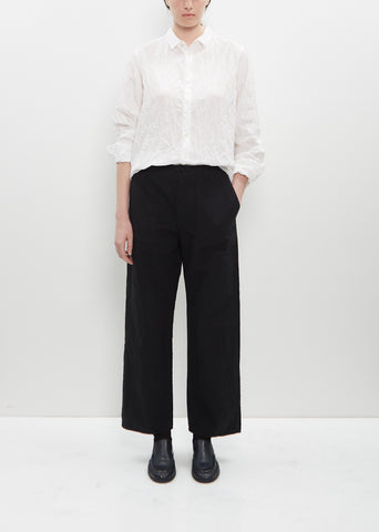 High Thread Count Cotton Linen Baker Pants