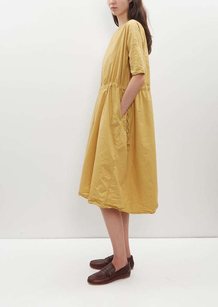 Oversized Tissue Cotton Dress — Sun Yellow