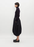 Textured Twill Bubble Hem Skirt