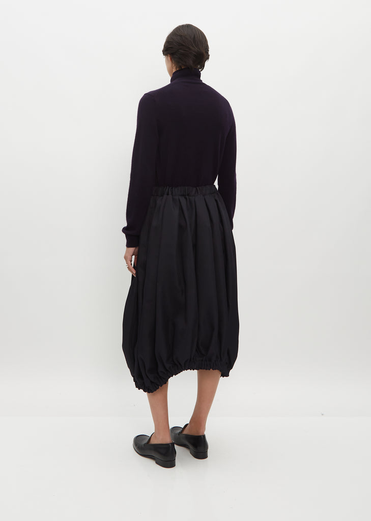 Textured Twill Bubble Hem Skirt