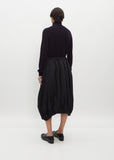 Textured Twill Bubble Hem Skirt