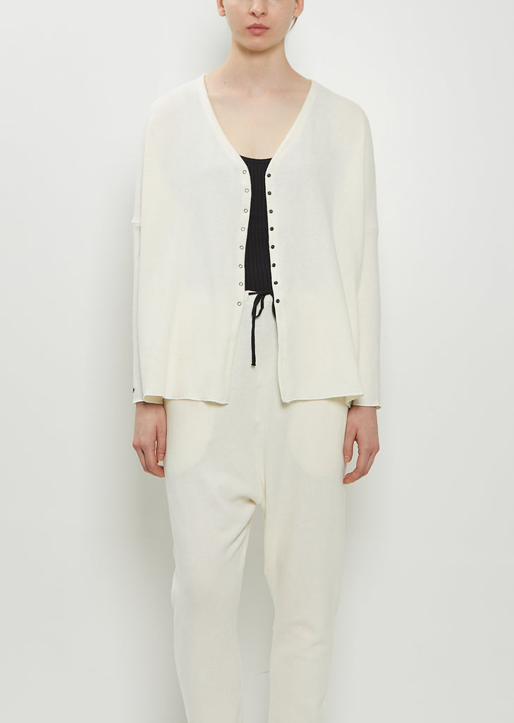 Heavy Jersey Cardigan — Milk