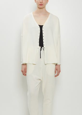 Heavy Jersey Cardigan — Milk