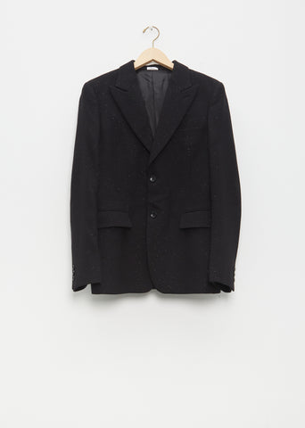 Wool Gabardine Crescent Yoke Blazer