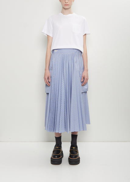 Cotton Poplin Pleated Skirt – La Garçonne