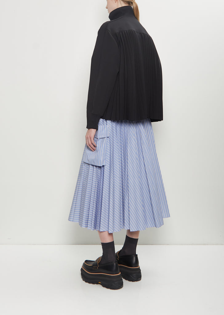 Matelasse Twill High Neck Blouson