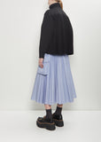 Matelasse Twill High Neck Blouson