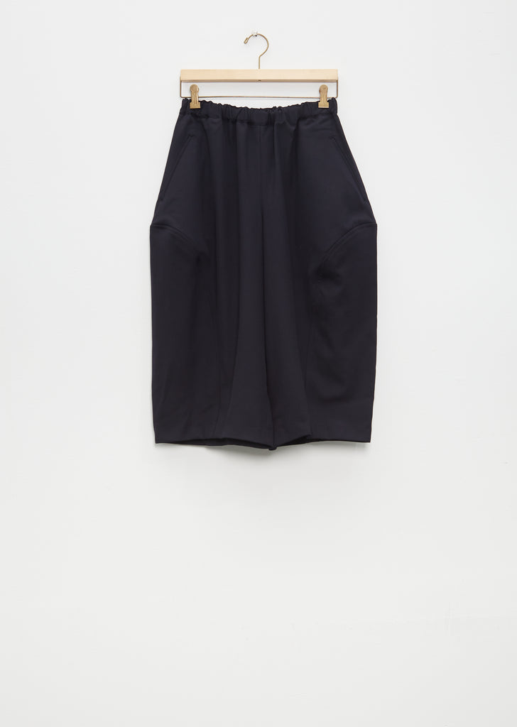 Wide Leg Cropped Gabardine Pants