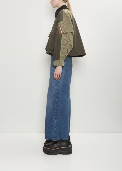 ブルゾン sacai SS25 Sacai Jackets Beige (2507673 550) sacai Beige Faux-Suede Jacket Sacai