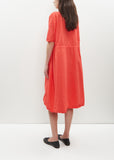 Oversized Tissue Cotton Dress — Poppy Red