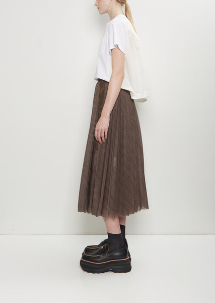 【sacai】Contrast Pleated Back Wool Skirt SACAI | Contrast Pleated Back Wool Skirt | Women | Lane Crawford