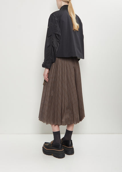 【新品未使用】sacai WOMEN Grosgrain Mix Blouson Grosgrain x Nylon Twill Blouson — Black – La Garçonne