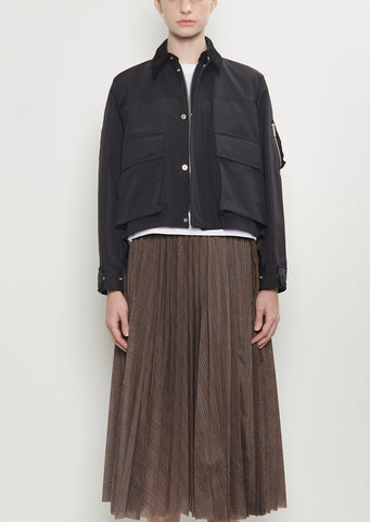 Grosgrain x Nylon Twill Blouson — Black
