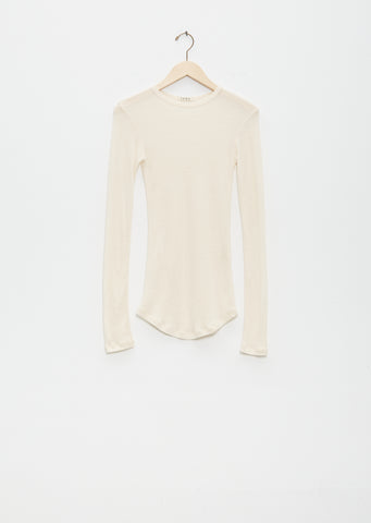 Luna Organic Merino Wool Long Sleeve Tee — Natural