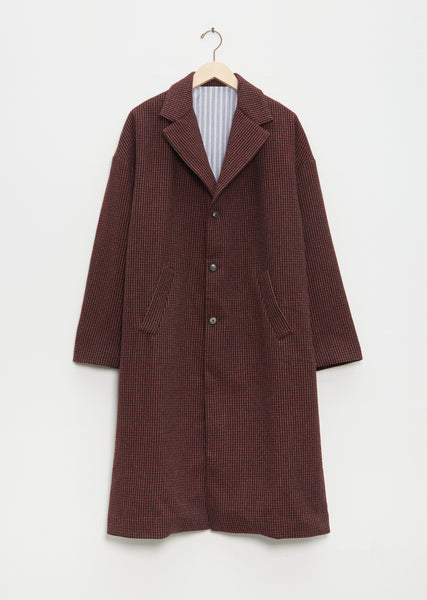 Moon Wool Coat — Red Check - XS / Red Check