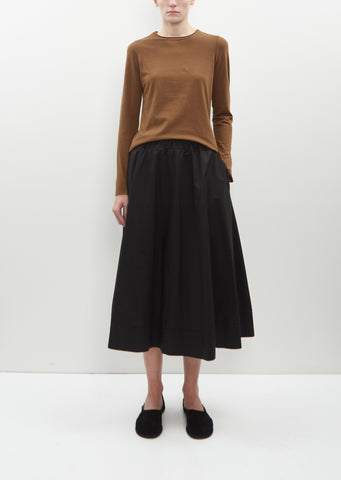 Sponda Cotton Poplin Skirt — Black