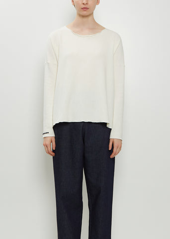 Stretch Jersey Sweater — Milk
