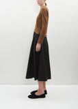 Sponda Cotton Poplin Skirt — Black