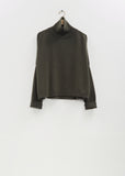 Cashmere T-Neck Chunky Sweater — Asam