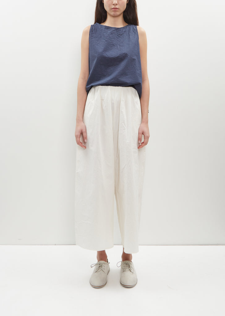Wrinkled Stretch Cotton Trousers