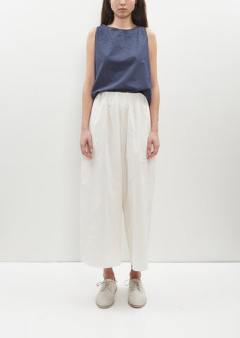 Wrinkled Stretch Cotton Trousers