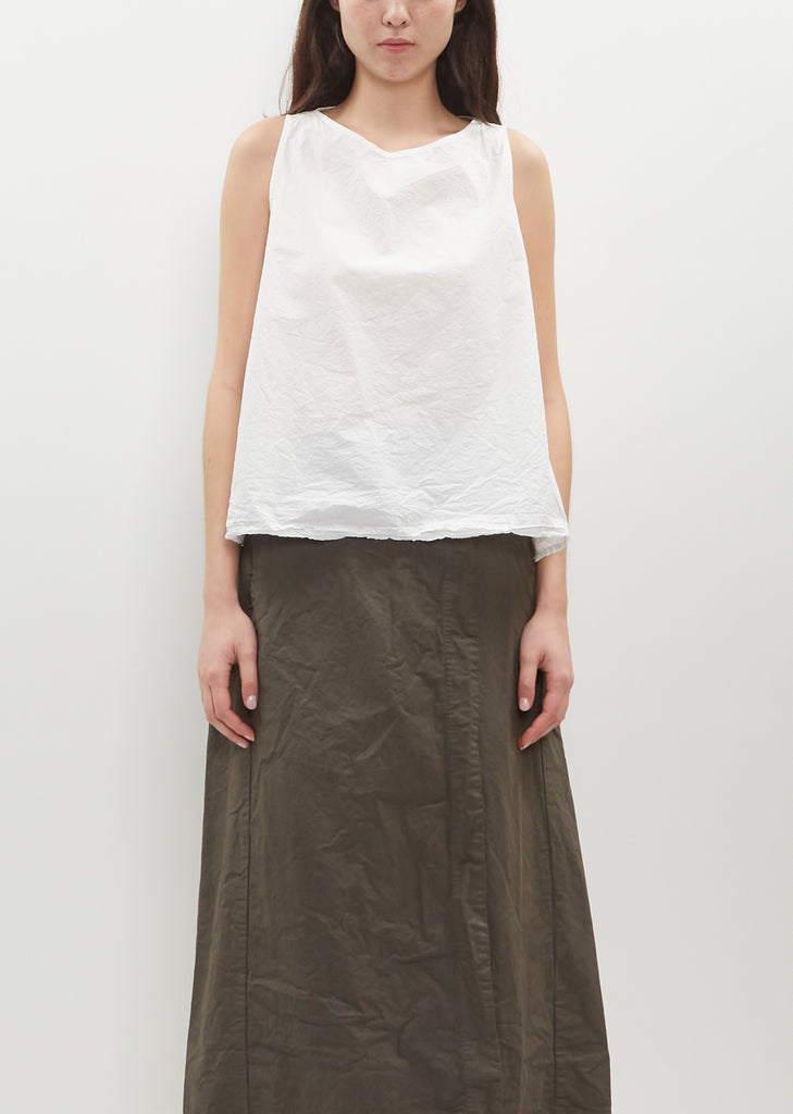 Sleeveless Tissue Cotton Top — Milk