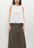 Sleeveless Tissue Cotton Top — Milk