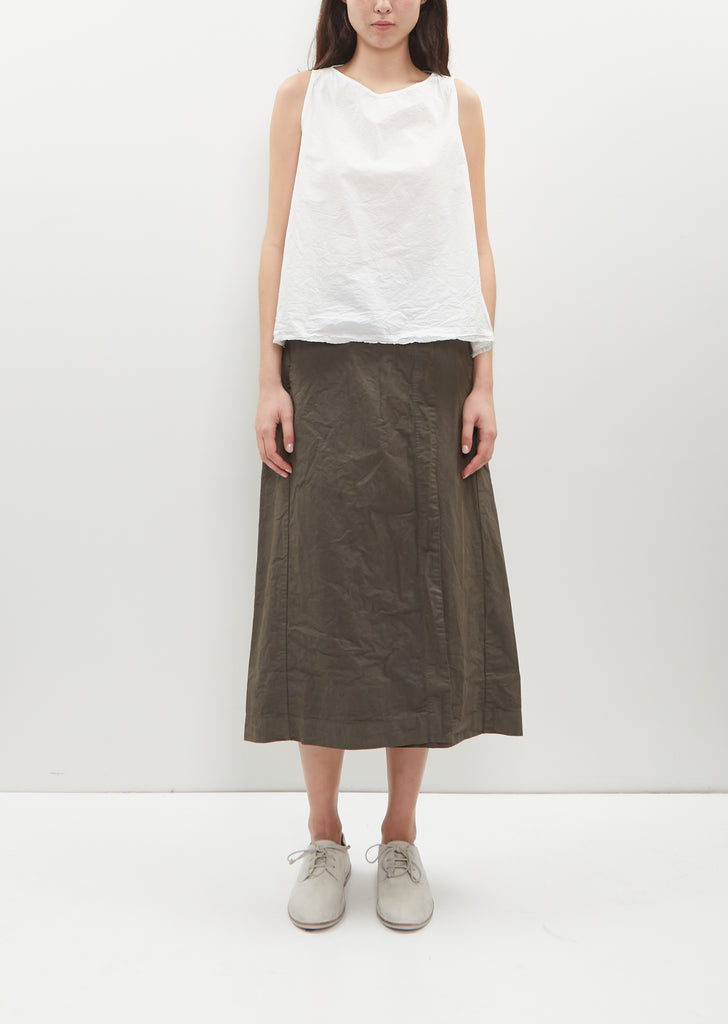 Sleeveless Tissue Cotton Top — Milk