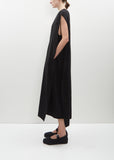 Viscose-Cupro Left Slit Dress