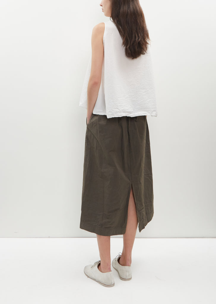 Sleeveless Tissue Cotton Top — Milk