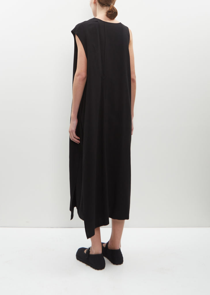 Viscose-Cupro Left Slit Dress