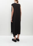 Viscose-Cupro Left Slit Dress