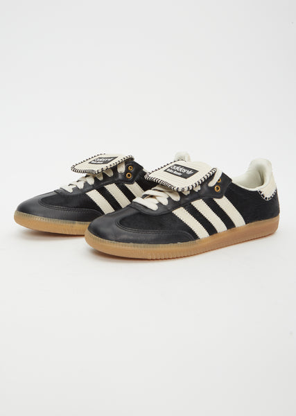 Wales Bonner Pony Hair Samba — Core Black / Chalk White – La