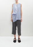 Asymmetric Drape Striped Top