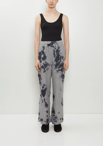 Linen Wool Drawstring Wide Pants