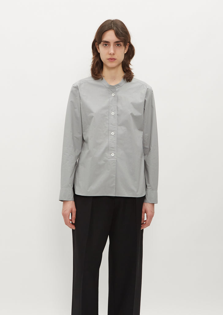 Button Through Collarless Shirt