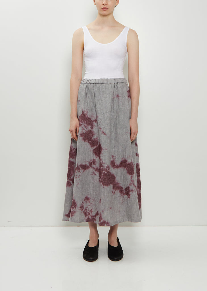 Linen Wool Twill Flare Skirt