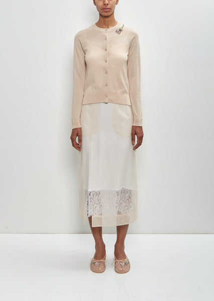 Nylon Sheer Pencil Skirt — Nude – La Garçonne Nylon Sheer Pencil Skirt — Nude – La Garçonne