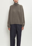 Cashmere Ribbed Raglan T-Neck Sweater