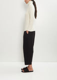 Cashmere Basic T-Neck Fitted Sweater — Bone