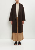 Double Face Felted Wool Oversized Coat  — Ebano