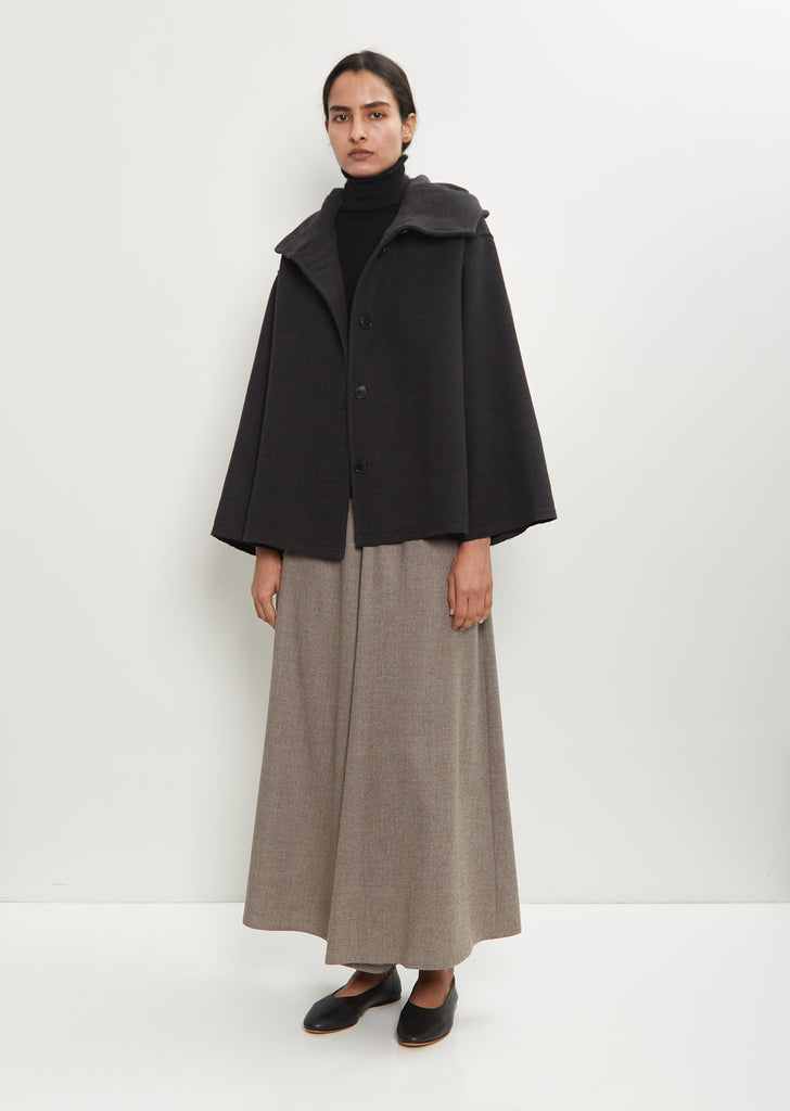Felted Wool Short Hooded Jacket