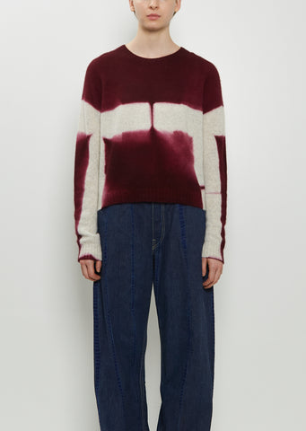 Cashmere Seamless Cropped Pullover — Dark Purple