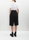 Pleated Wool Shorts