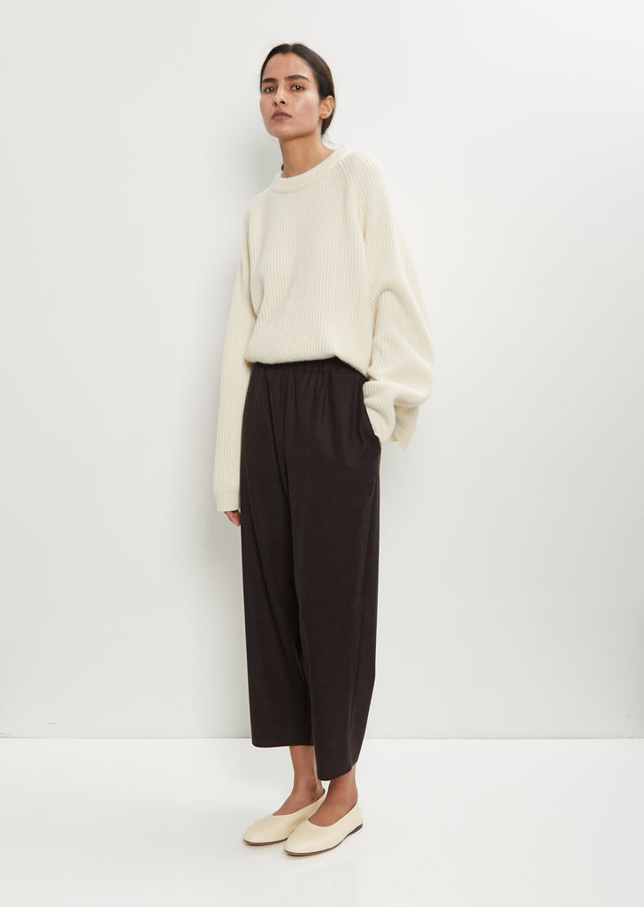 Wool Flannel Carrot Pants — Ebano