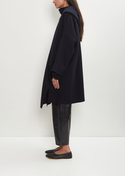 ジャケット・アウター FASHIRU wool melton hoodie long coat FASHIRU wool melton hoodie long coat