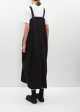 Viscose-Cupro Shoulder Strap Square Dress