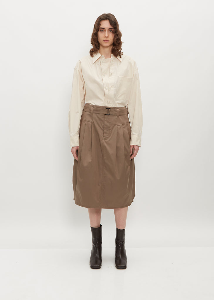 Pleated Belted Skirt